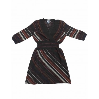 Missoni mini dress in brown mutlicolor pattern size IT42