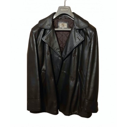 Armani Jeans brown leather jacket size IT40