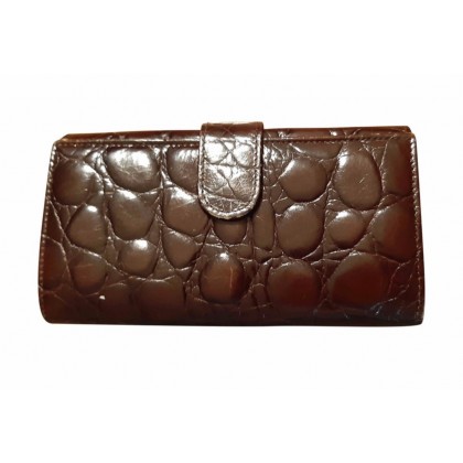 Furla brown leather continental wallet 
