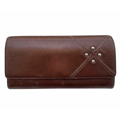 Tod's brown leather large wallet 