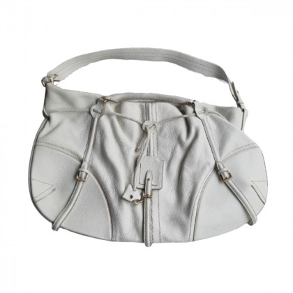 Boss white leather tote and/or shoulder  bag