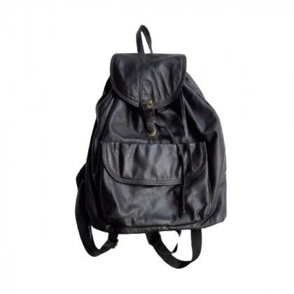 Brown leather backpack 