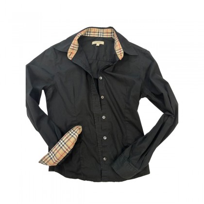 Burberry black cotton shirt size S