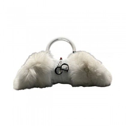 DIOR fox fur and leather bag NEW
