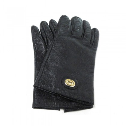 GUCCI black leather  gloves