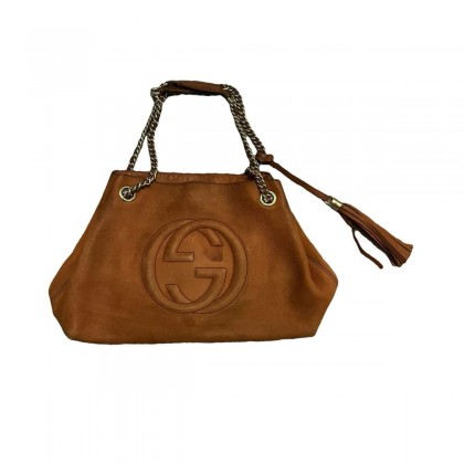 Gucci brown leather Soho tote bag