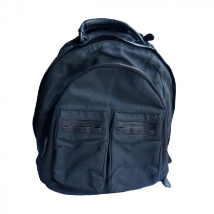 Hogan black backpack  with leather details