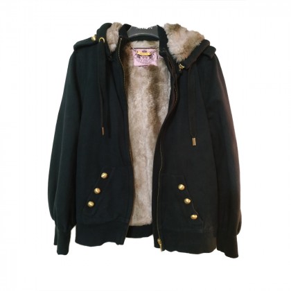 Juicy couture jacket hoodie with faux fur lining 