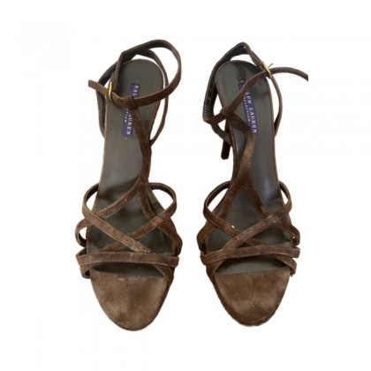 Ralph Lauren brown suede sandals size 39