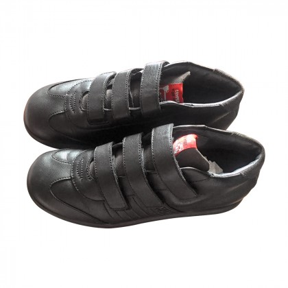 CAMPER boy's sneakers in black leather 